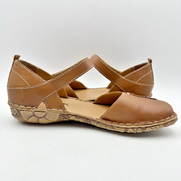 Josef Seibel Womens Rosalie 42 Sandals EU 38 US 7-7.5 Brown Leather Flats NWOB - Picture 4 of 14